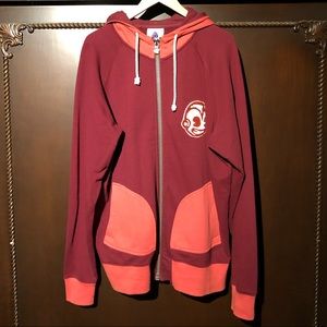KIDROBOT Limited Edition Maroon Salmon Hoodie XXL
